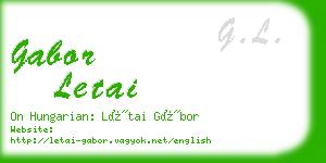 gabor letai business card